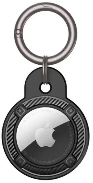Rome Tech For Circular Carbon Fiber Fob Case for AirTag
