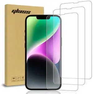 Rome Tech For Apple iPhone 14 Plus Screen Protector 3-Pack Tempered Glass