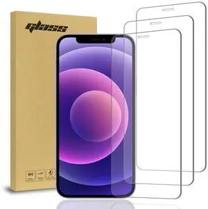 Rome Tech For Apple iPhone 12 Pro Screen Protector 3-Pack Tempered Glass