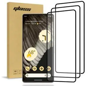 Rome Tech For Google Pixel 7 Pro (3 Per Pack) 3D Full Glue Glass Screen Protector w/Hole Punch