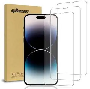 Rome Tech For Apple iPhone 14 Pro Max Screen Protector 3-Pack Tempered Glass