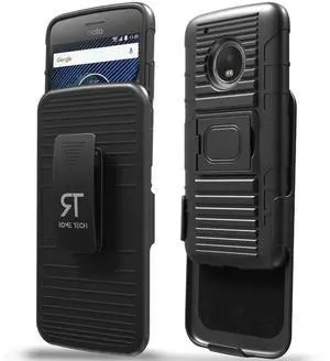 Rome Tech For Motorola Moto G5 Plus Dual-Layer Holster Case with Kickstand