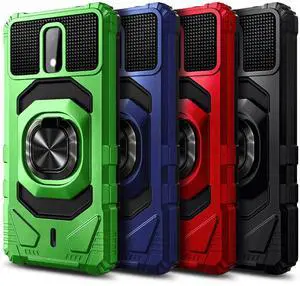 Rome Tech For Cricket Debut 4G Armor Magnetic Case with Ring & Magnetic Mount