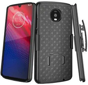 Rome Tech For Motorola Moto Z4 Belt Clip Holster Phone Case