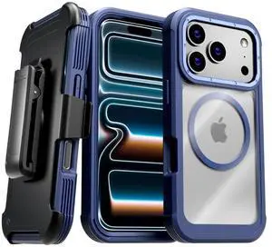 Rome Tech Defender Case for iPhone 17 Pro Max / 17 Pro / 17 Air, Heavy-Duty Shockproof Cover with MagSafe, 360 Swivel Belt Clip Holster & Kickstand ? Full-Body Rugged Protection Rome Tech Defender Case for iPhone 17 Pro Max / 17 Pro / 17 Air, Heavy-Duty Shockproof Cover with MagSafe, 360 Swivel Belt Clip Holster & Kickstand ? Full-Body Rugged Protection