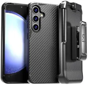 Rome Tech For Samsung Galaxy S24 Plus (2024) Protective Shockproof Case with Belt Clip Holster
