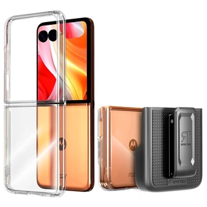 Motorola Razr Plus (2024) / Razr 50 Ultra Hybrid Shockproof Clear Slim Acrylic Case Cover Flexible Hinge Rib Motorola Razr Plus (2024) / Razr 50 Ultra Hybrid Shockproof Clear Slim Acrylic Case Cover Flexible Hinge Rib