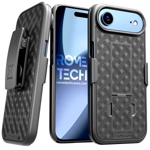 Apple iPhone 17 Air Belt Clip Holster Phone Case - Black + 3-Pack Glass Screen Protector Apple iPhone 17 Air Belt Clip Holster Phone Case - Black + 3-Pack Glass Screen Protector