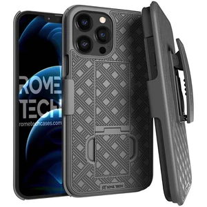 Shell Holster Combo Case for Apple iPhone 12 Pro Max With Belt clip + 3-Pack Glass Screen Protector Shell Holster Combo Case for Apple iPhone 12 Pro Max With Belt clip + 3-Pack Glass Screen Protector