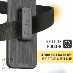 Rome Tech Belt Clip Phone Case for Samsung Galaxy S23 Ultra - Black Lines + 3-Pack Glass Screen Protector Rome Tech Belt Clip Phone Case for Samsung Galaxy S23 Ultra - Black Lines + 3-Pack Glass Screen Protector