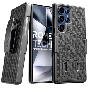 Samsung Galaxy S25 Ultra (2025) Belt Clip Holster Phone Case + 3-Pack Glass Screen Protector Samsung Galaxy S25 Ultra (2025) Belt Clip Holster Phone Case + 3-Pack Glass Screen Protector