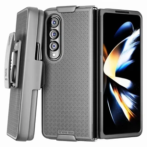 Rome Tech Samsung Galaxy Z Fold 4 5G Belt Clip Phone Case - Black + 3-Pack Glass Screen Protector Rome Tech Samsung Galaxy Z Fold 4 5G Belt Clip Phone Case - Black + 3-Pack Glass Screen Protector
