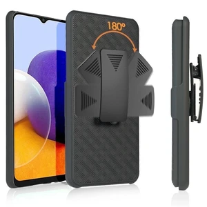 Rome Tech Shell Holster Combo Case for Samsung Galaxy A22 5G & TPG Bundle - Black Rome Tech Shell Holster Combo Case for Samsung Galaxy A22 5G & TPG Bundle - Black