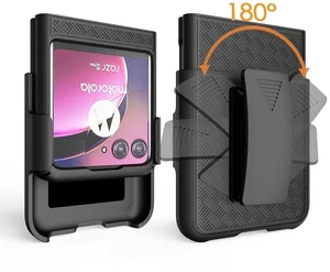 Rome Tech for Motorola Razr+ (2023) Shell Holster Combo Case - Black (Lines) Rome Tech for Motorola Razr+ (2023) Shell Holster Combo Case - Black (Lines)