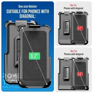 Universal One Size Phone Case Holster for 6.2" / 6.7" / 6.8" Cases Universal One Size Phone Case Holster for 6.2" / 6.7" / 6.8" Cases