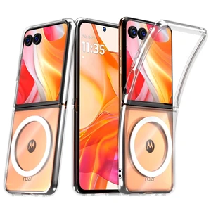 Motorola Razr 50 Ultra / Razr+ (2024) Hybrid Shockproof Clear Slim Acrylic Case Cover Flexible Hinge Rib with MagSafe Motorola Razr 50 Ultra / Razr+ (2024) Hybrid Shockproof Clear Slim Acrylic Case Cover Flexible Hinge Rib with MagSafe