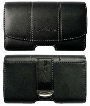Verizon Universal Leather Pouch with Rotating Clip - Black Verizon Universal Leather Pouch with Rotating Clip - Black