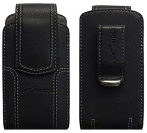 Verizon Universal Leather Pouch Case with Clip - Black Verizon Universal Leather Pouch Case with Clip - Black