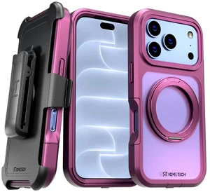 Rome Tech Defender Acrylic With Rotating Magnetic Holder - Wine for Apple iPhone 18 Pro Max / 17 Pro Max Rome Tech Defender Acrylic With Rotating Magnetic Holder - Wine for Apple iPhone 18 Pro Max / 17 Pro Max