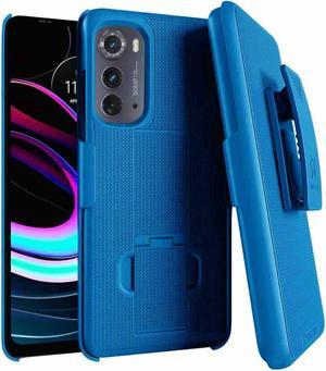 Rome Tech Motorola Edge (2022) Shell Holster Combo Case Blue