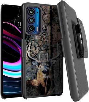 Rome Tech Motorola Moto Edge 5G UW (2021) Shell Holster Combo Case Camo Deer