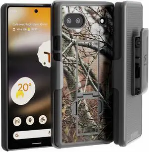 Shell Holster Combo Case for Google Pixel 6a Camo Tree