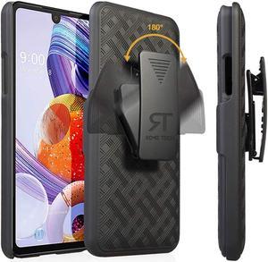 LG Stylo 6 6.8" (2020) Rome Tech Shell Holster Combo Case - Black