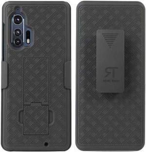 Motorola Moto Edge+ 6.7" (2020) Rome Tech Shell Holster Combo Case - Black