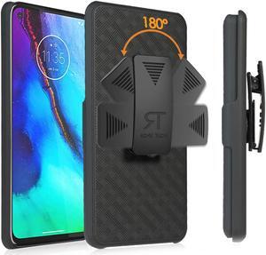 Motorola Moto G Stylus 6.4" (2020) Rome Tech Shell Holster Combo Case - Black