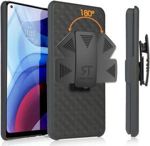 Motorola Moto G Stylus 6.8" (2021) Rome Tech Shell Holster Combo Case - Black