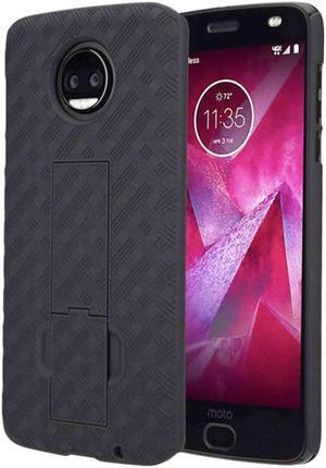 Motorola Moto Z2 Force / Z2 Play 5.5" (2017) Rome Tech Shell Holster Combo Case - Black