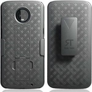 Motorola Moto Z3  Z3 Play 601 2018 Rome Tech Shell Holster Combo Case  Black