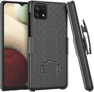 Samsung Galaxy A22 5G 6.4" (2021) Rome Tech Shell Holster Combo Case - Black