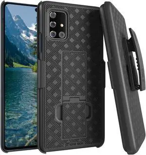 Samsung Galaxy A51 5G 6.5" (2020) Rome Tech Shell Holster Combo Case - Black