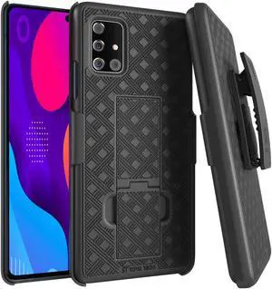 Samsung Galaxy A51 6.5" (2020) Rome Tech Shell Holster Combo Case - Black