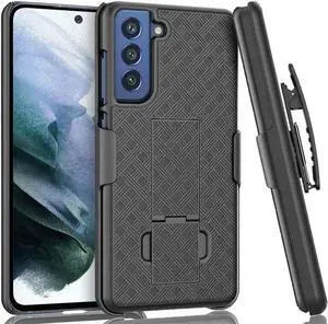 Samsung Galaxy S21+ Plus 6.7" (2021) Rome Tech Shell Holster Combo Case - Black