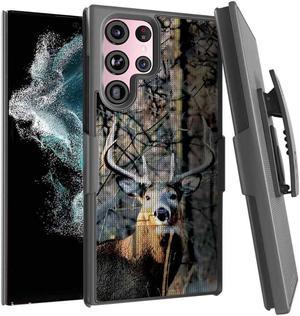 Samsung Galaxy S22 Ultra 6.8" (2022) Rome Tech Shell Holster Combo Case - Camo Deer