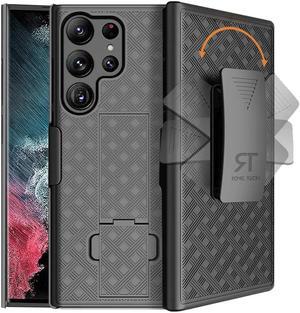 Samsung Galaxy S23 Ultra 6.8" (2022) Rome Tech Shell Holster Combo Case - Black (Lines)