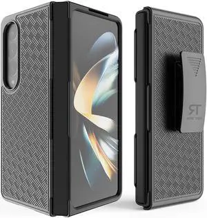 Samsung Galaxy Z Fold4 5G 7.6" (2022) Rome Tech Shell Holster Combo Case - Black
