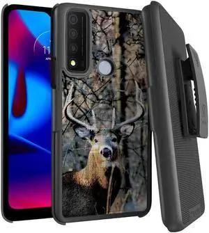TCL 30 V 5G 6.67" (2022) Rome Tech Shell Holster Combo Case - Camo Deer