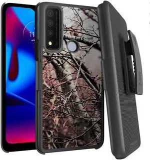 TCL 30 V 5G 6.67" (2022) Rome Tech Shell Holster Combo Case - Camo Tree