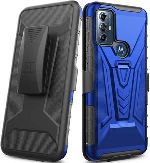 Motorola Moto G Play 65 2023 Rome Tech DualLayer Holster Case  Blue