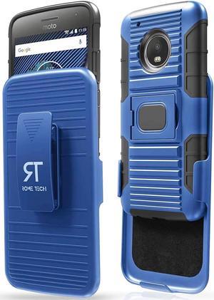 Motorola Moto G5 Plus 52 2017 Rome Tech DualLayer Holster Case  Blue