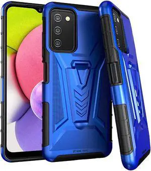 Samsung Galaxy A03s 6.5" (2021) Rome Tech Dual-Layer Holster Case - Blue