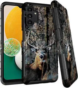 Samsung Galaxy A13 5G 6.5" (2021) Rome Tech Dual-Layer Holster Case - Camo Deer