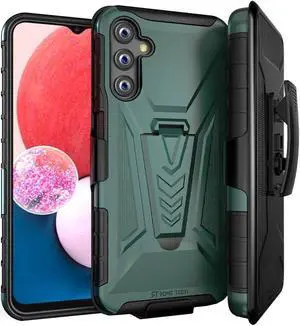Samsung Galaxy A14 5G 6.8" (2022) Rome Tech Dual-Layer Holster Case - Dark Green / Teal