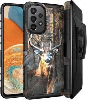 Samsung Galaxy A23 6.6" (2022) Rome Tech Dual-Layer Holster Case - Camo Deer