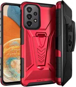 Samsung Galaxy A23 6.6" (2022) Rome Tech Dual-Layer Holster Case - Red