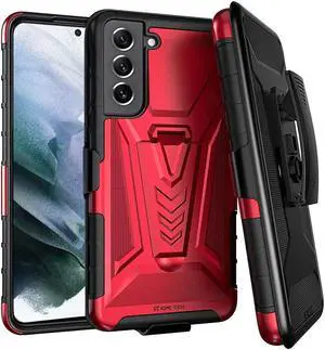 Samsung Galaxy S22 Plus 6.5" (2022) Rome Tech Dual-Layer Holster Case - Red