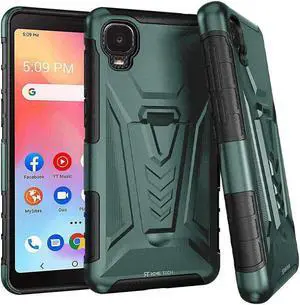 TCL A3 5.5" (2021) Rome Tech Dual-Layer Holster Case - TEAL